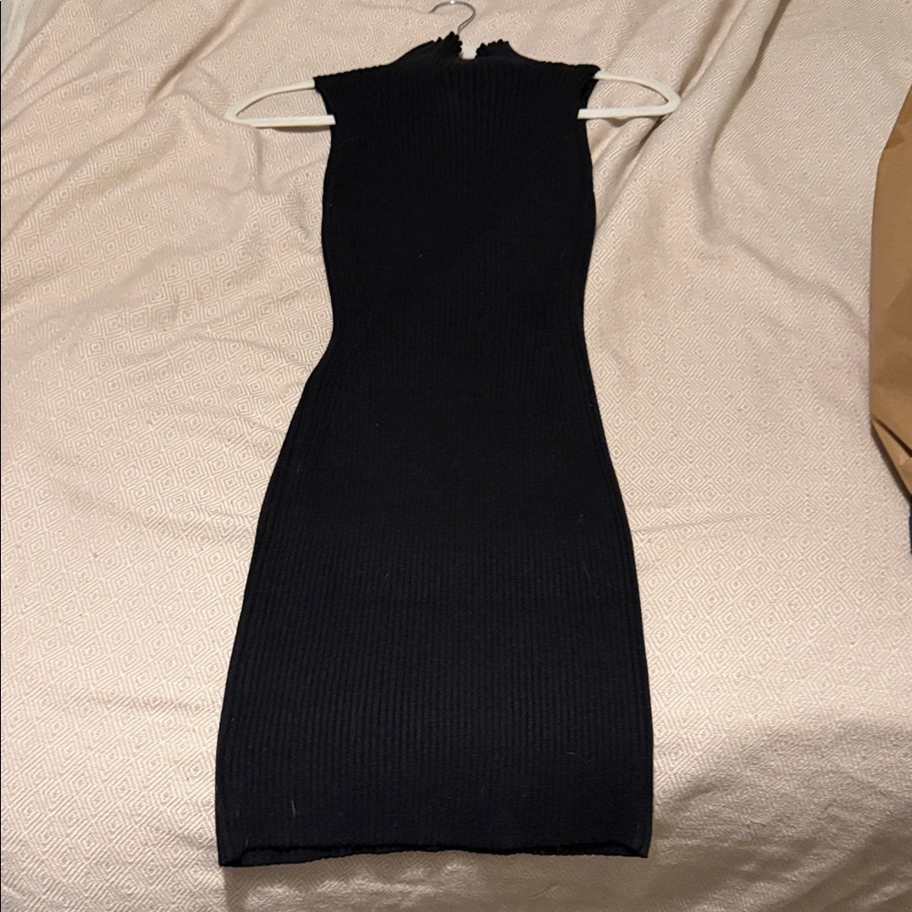 Elegant Black Sleeveless Mini Dress
